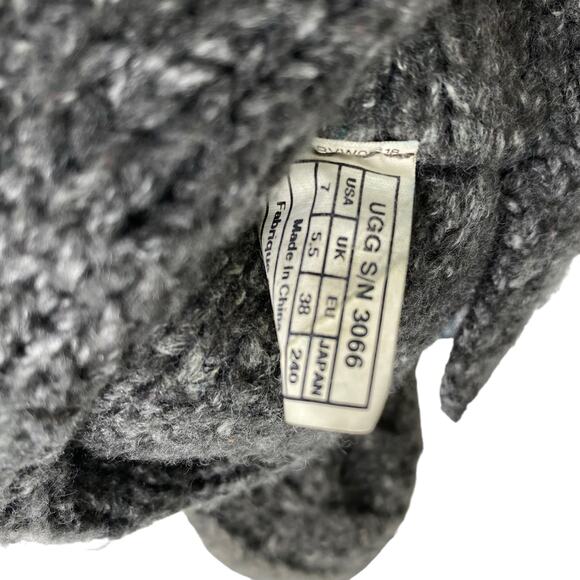 Ugg Women's Cardy Gray Knit Pull On Winter Boot Size US 7 - Picture 12 of 12